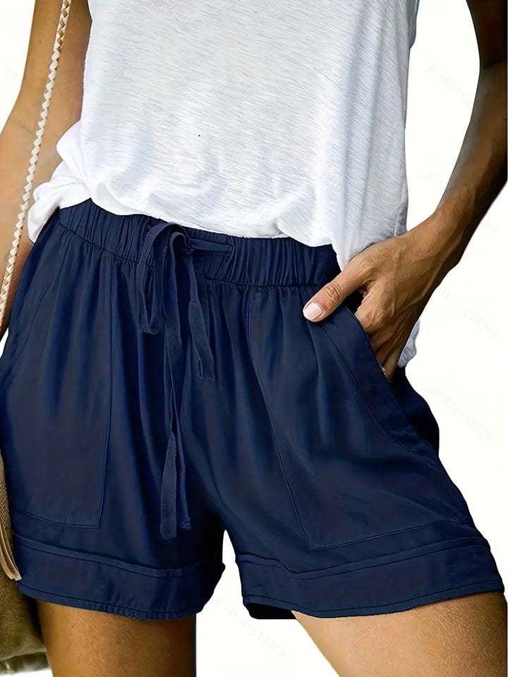 Denzel | Lässige Sommer-Shorts für Damen mit Kordelzug
