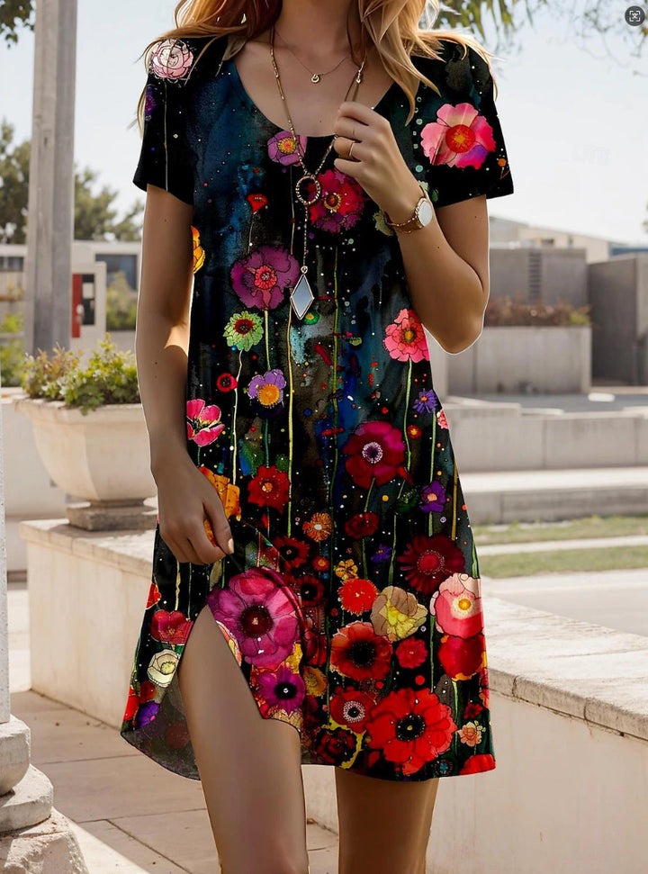 Mabel | Trendiges Ethnisch Bedrucktes Sommerkleid für Damen