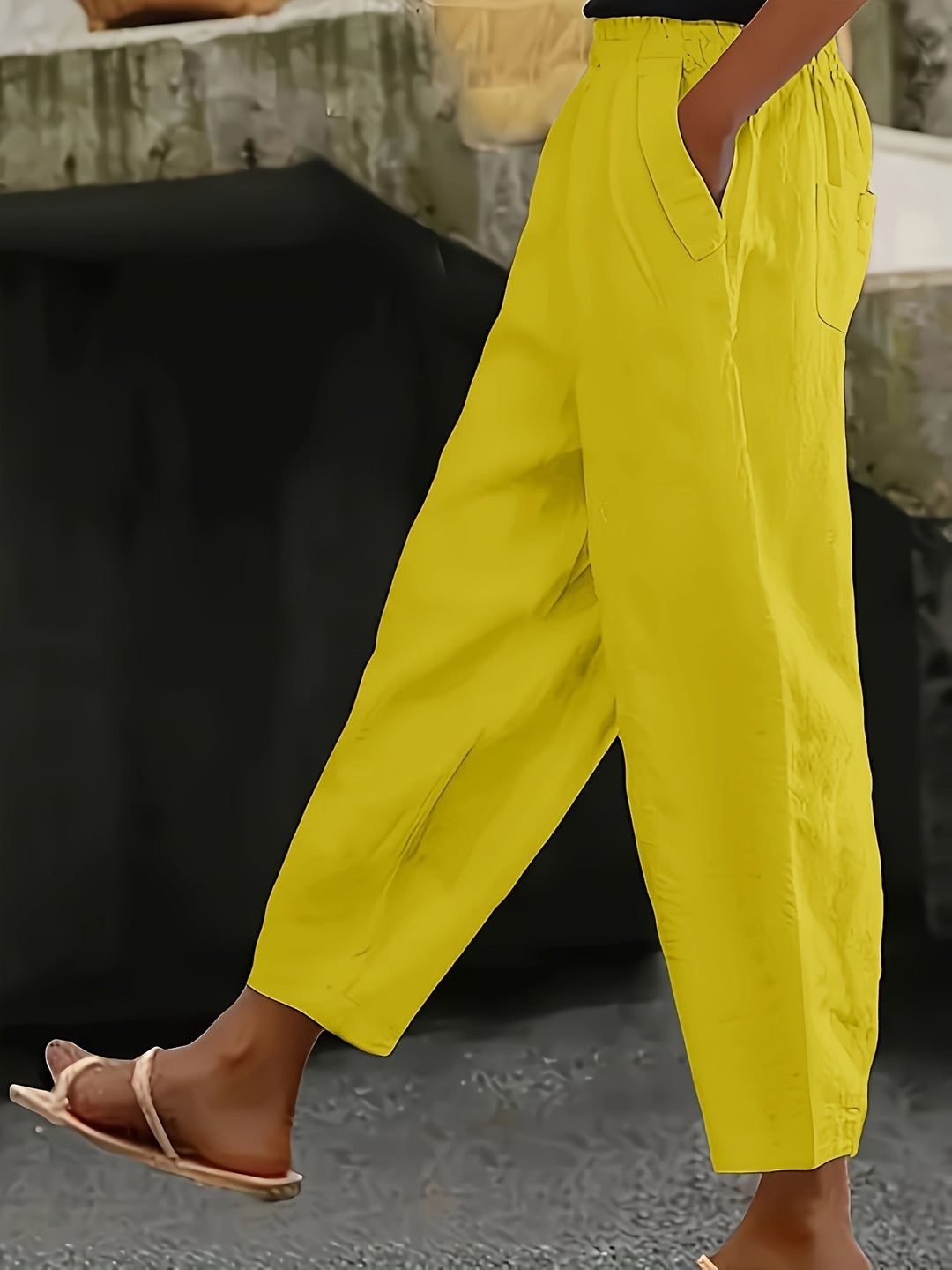 Rachel | Bequeme Capri für Damen mit elastischem Bund und geradem Bein