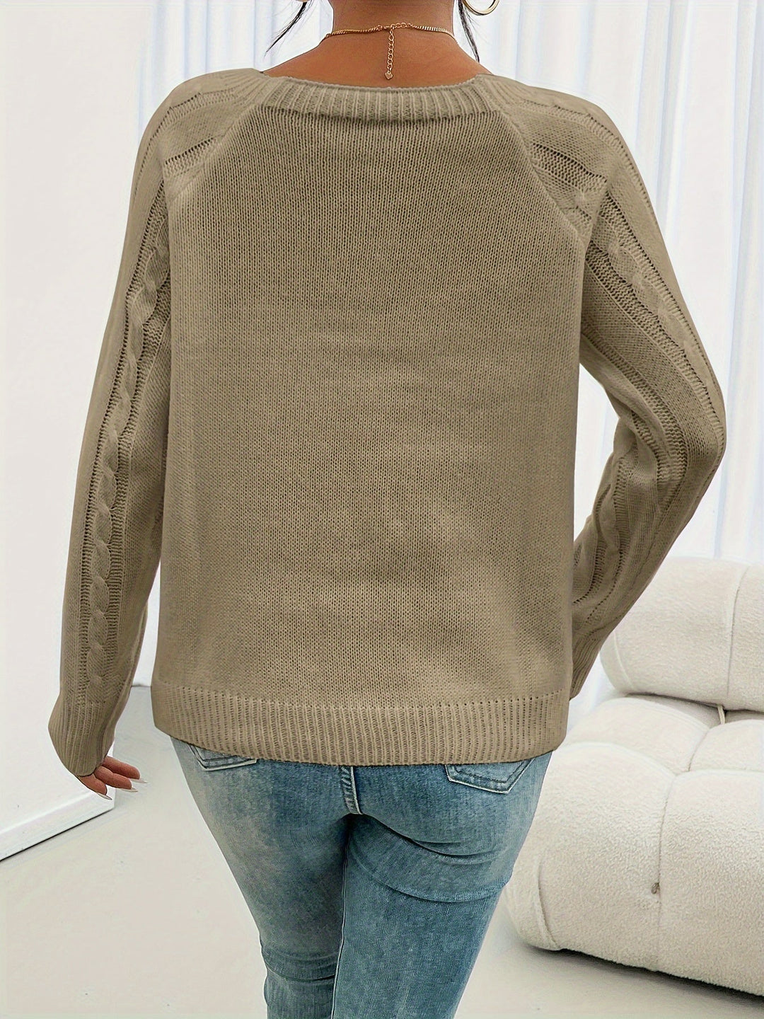 Marlene | Damenpullover mit Rundhalsausschnitt und langen Ärmeln