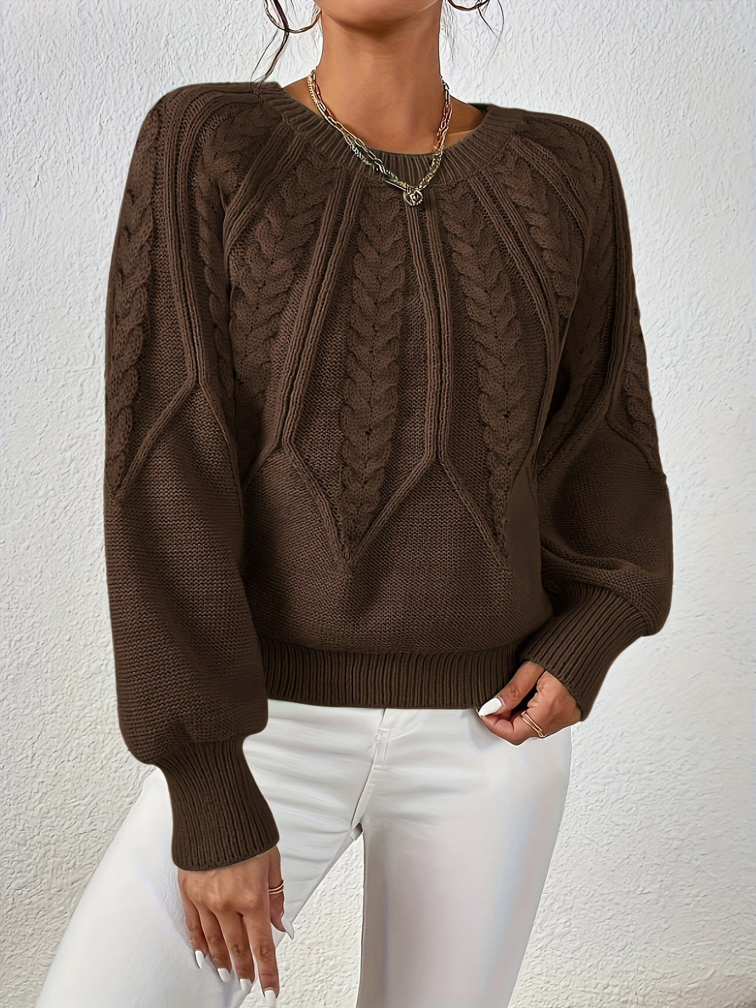 Jane | Eleganter Pullover für Damen mit langen Ärmeln und Rundhalsausschnitt