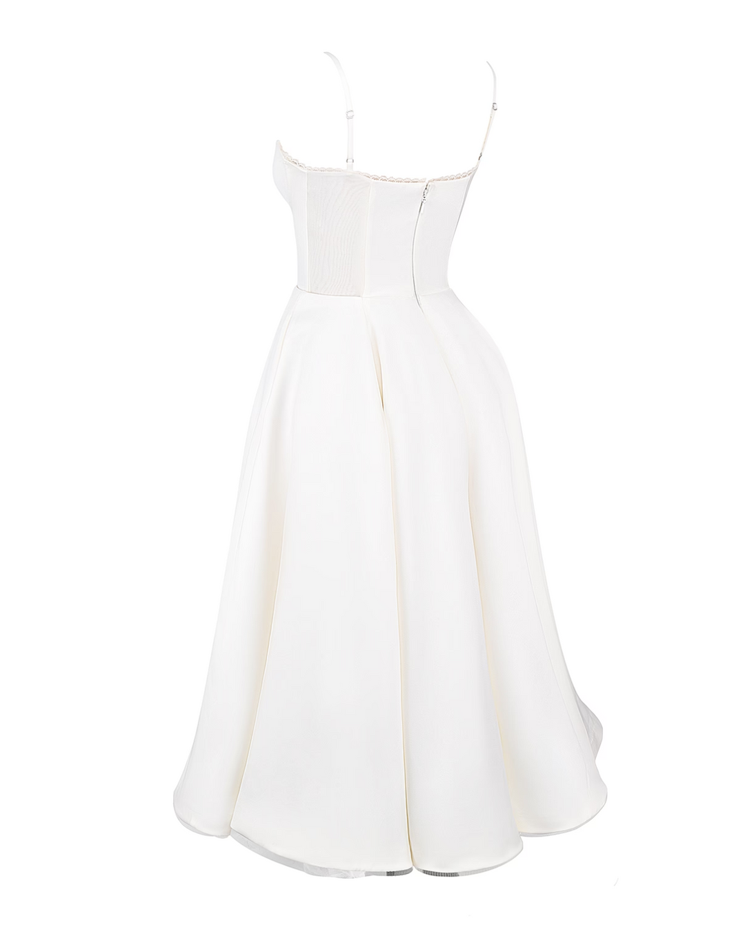 Ophira | Elegantes Korsett-Midi-Kleid für Damen mit Spaghettiträgern