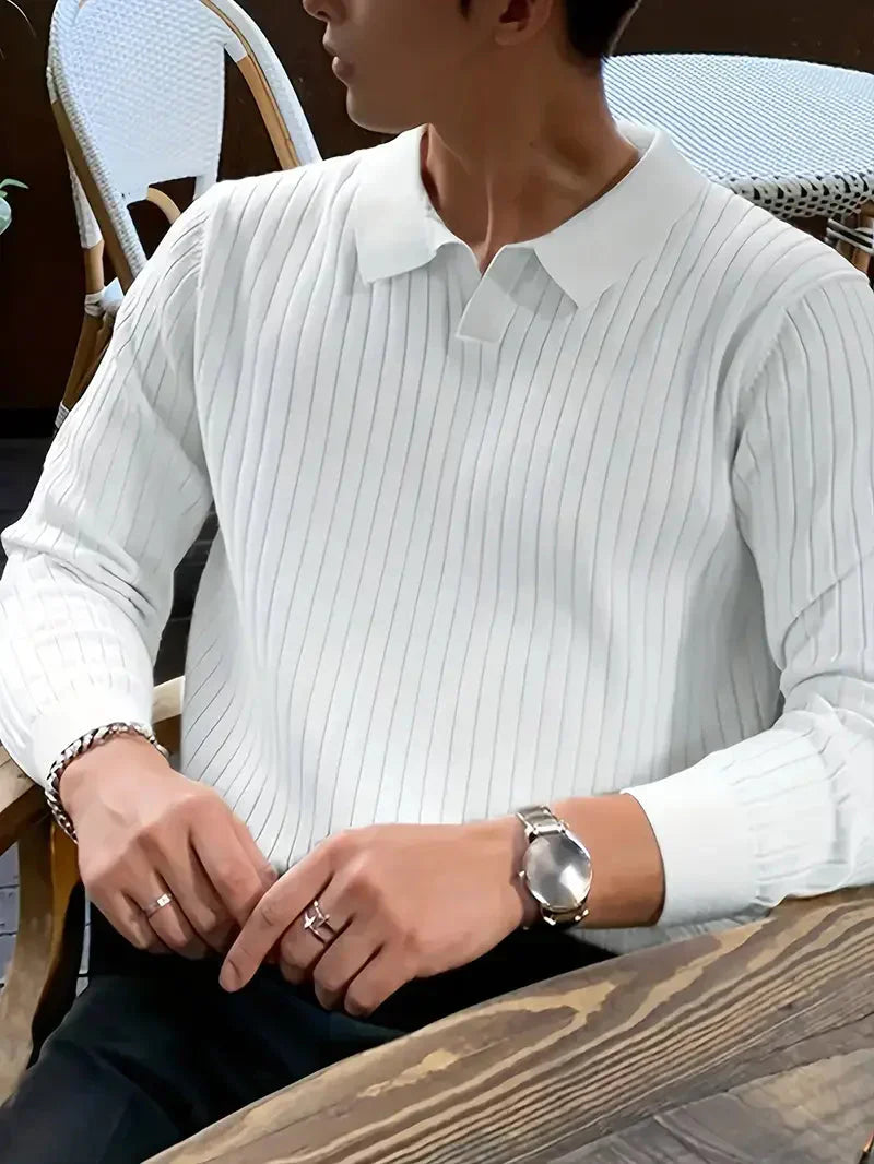 Brit und Boho | Geripptes Strickpullover-Shirt