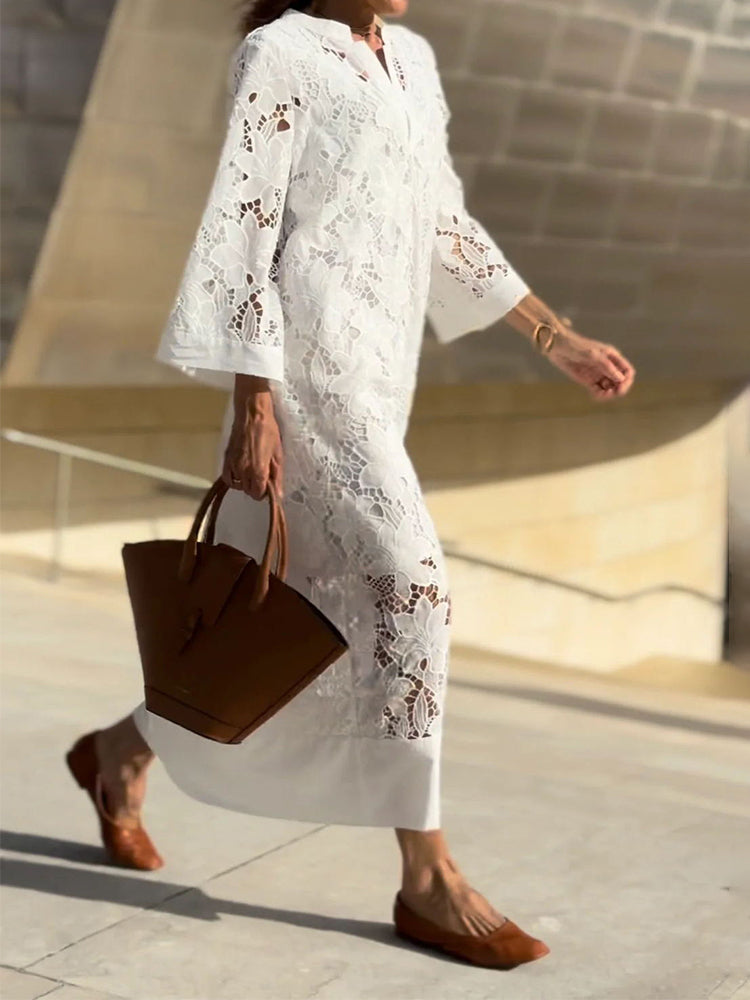 Grace | Modernes Fließendes Raffiniertes Midikleid für Damen
