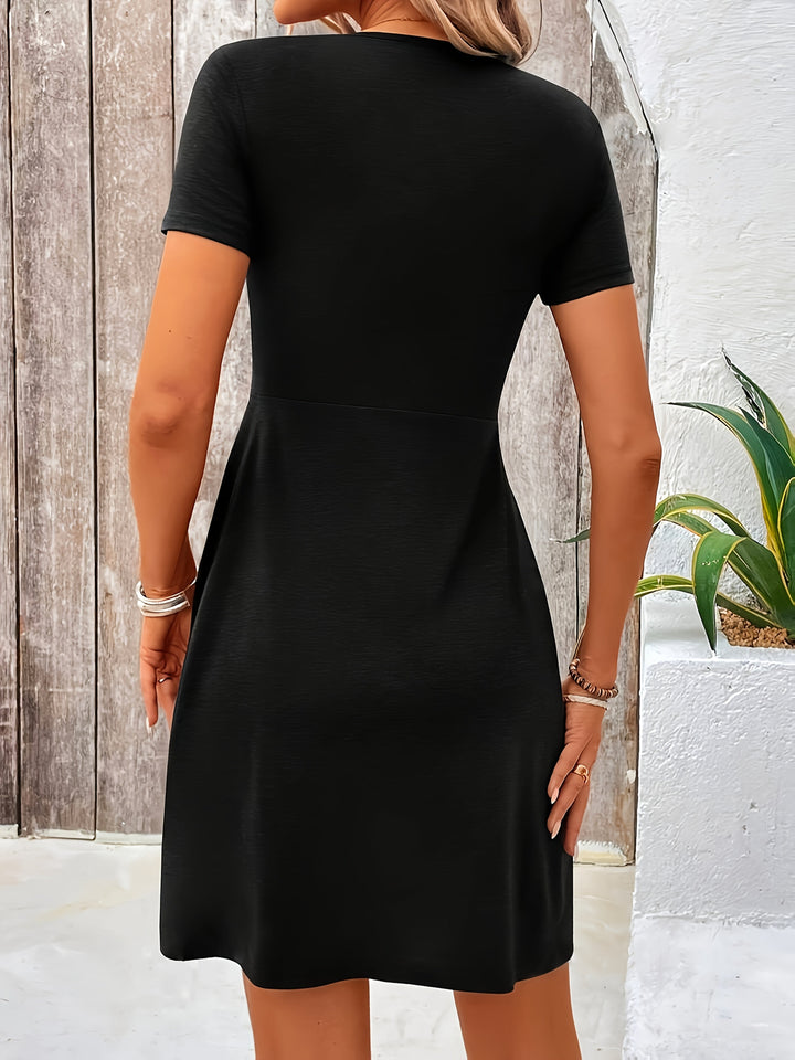 Feliz | Schickes Kleid für Damen mit gedrehtem V-Ausschnitt