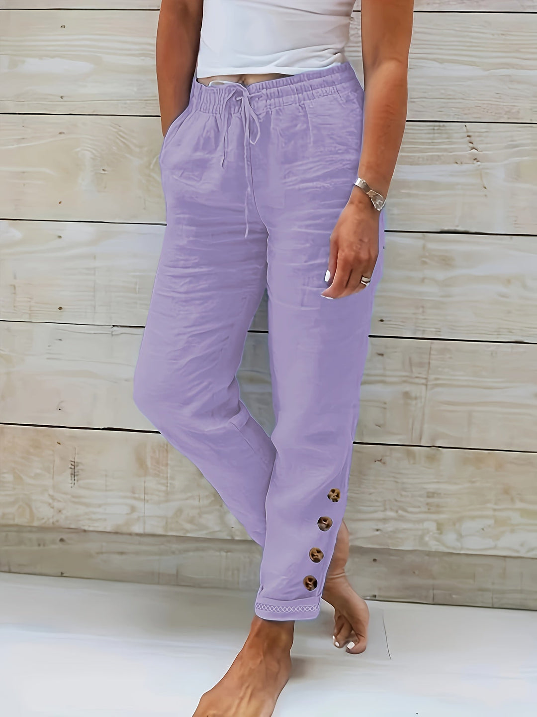 Lana | Slim Straight Hose für Damen mit hohem Bund