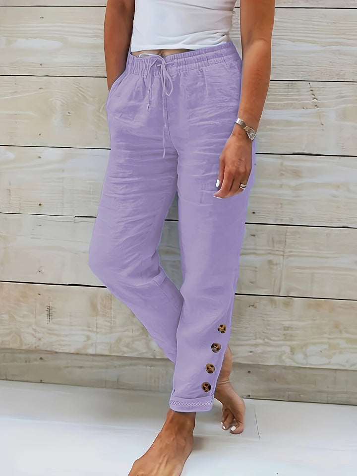 Lana | Slim Straight Hose für Damen mit hohem Bund