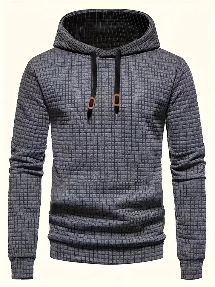 Emanuele | Männer Waffel Casual Hoodies für Herren mit Kapuze und langen Ärmeln