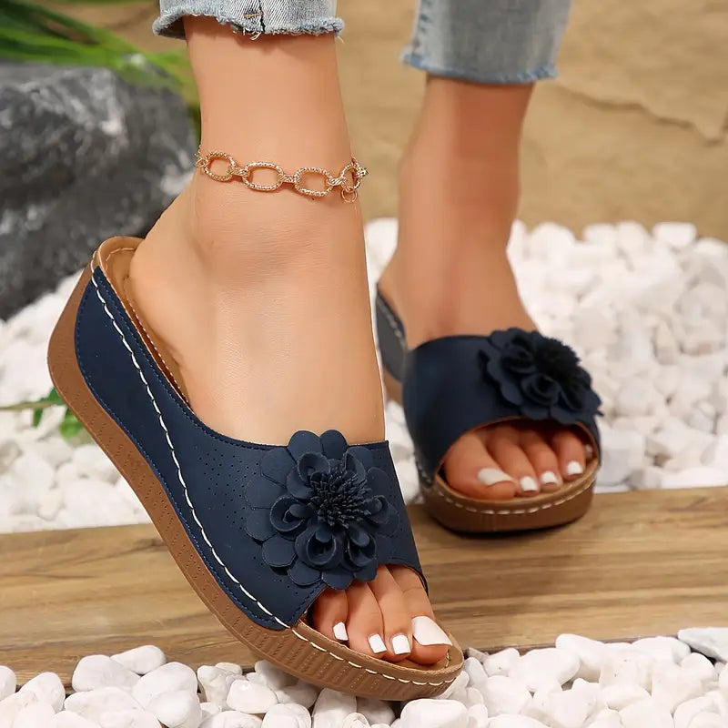 Belle | Orthopädische Sandalen für Damen mit Blumenmuster