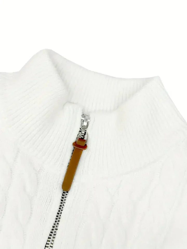 Brit und Boho | Mischung Strick Quarter Zip