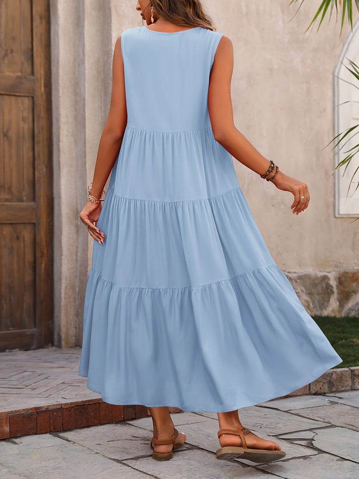 Noelia | Leichte Sommerkleid mit kurzen Ärmeln