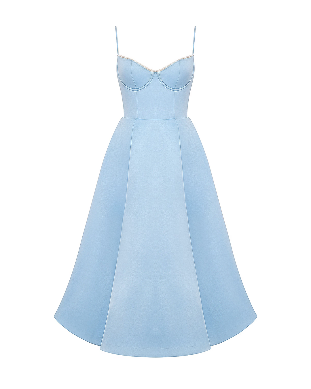 Ophira | Elegantes Korsett-Midi-Kleid für Damen mit Spaghettiträgern