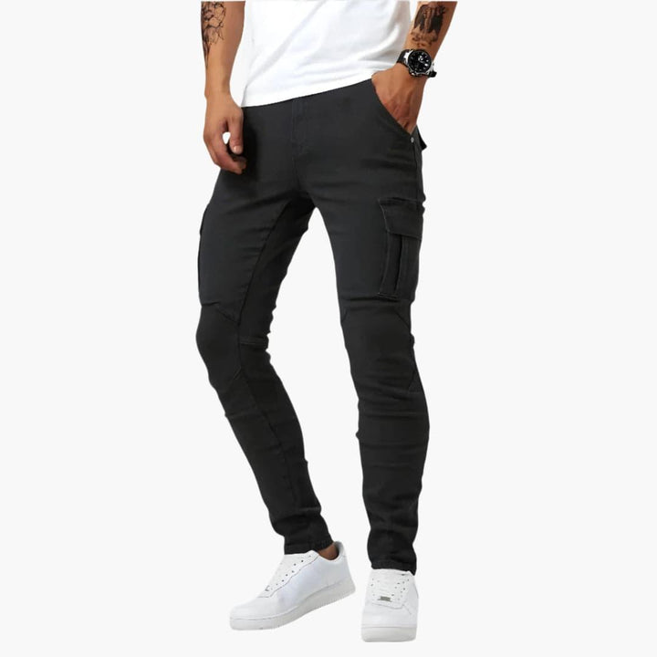 Samuel | Stretch Cargo-Hosen für Herren mit schmaler Passform und mittlerem Bund