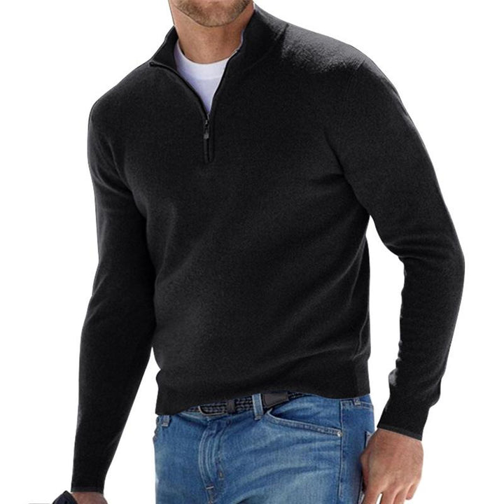 Erik | Premium-Pullover für Herren mit Reißverschluss und Stehkragen