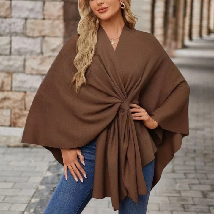 Lia | Schicker Poncho für Damen mit V-Ausschnitt