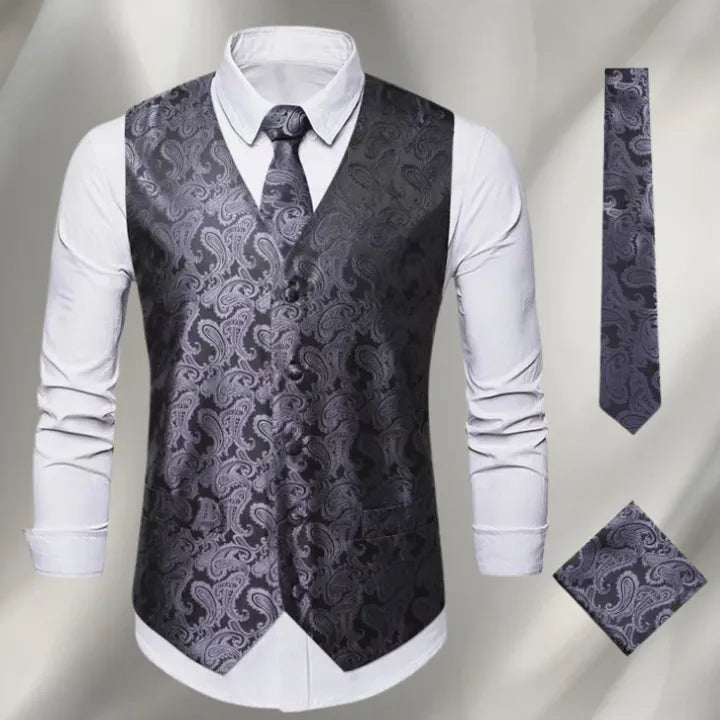 Axel | Vintage West | Stilvolle Ferien Weste für Herren mit langen Ärmeln