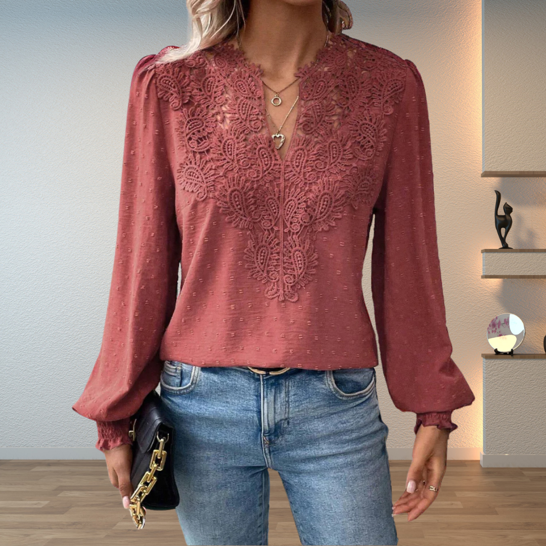Colette | Leichte und Stilvolle Bluse mit langen Ärmeln