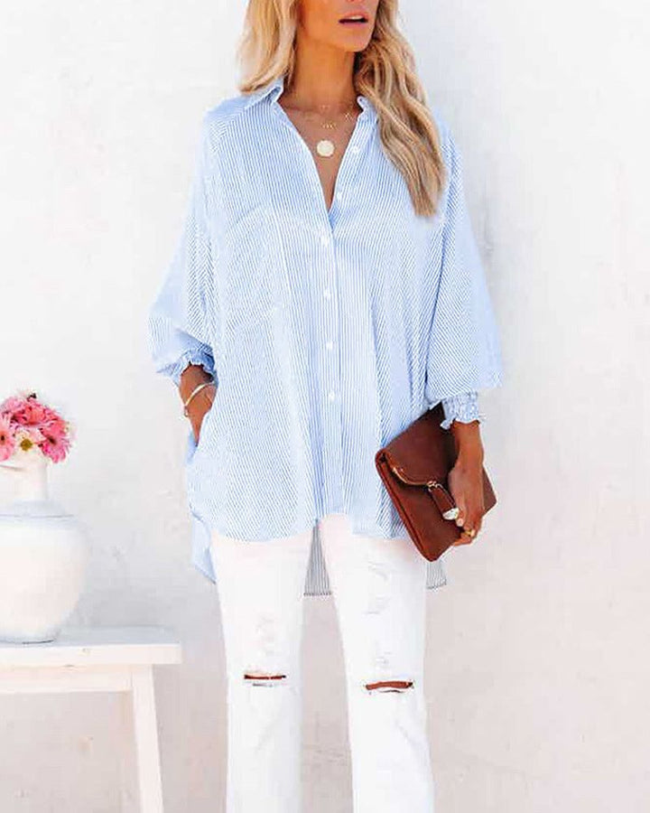Mia | Alltagliches Relaxed-Fit Shirt für Damen mit langen Ärmeln