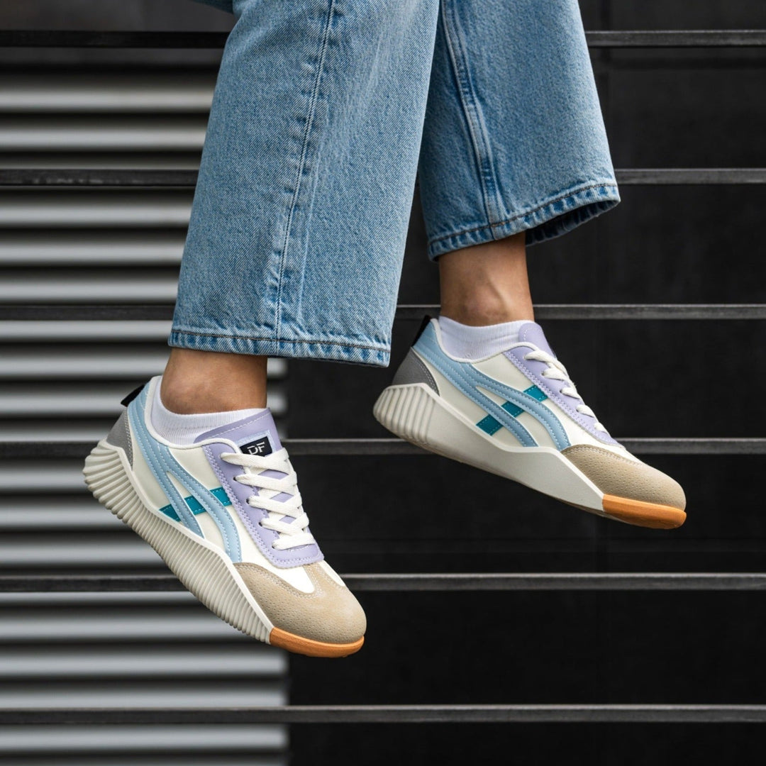 DeFlorance | Ultrabequeme Vintage Sneaker für Damen mit flachem Absatz