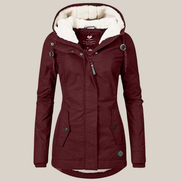 Jessica | Warm gefütterte Jacke für Damen mit Kapuze