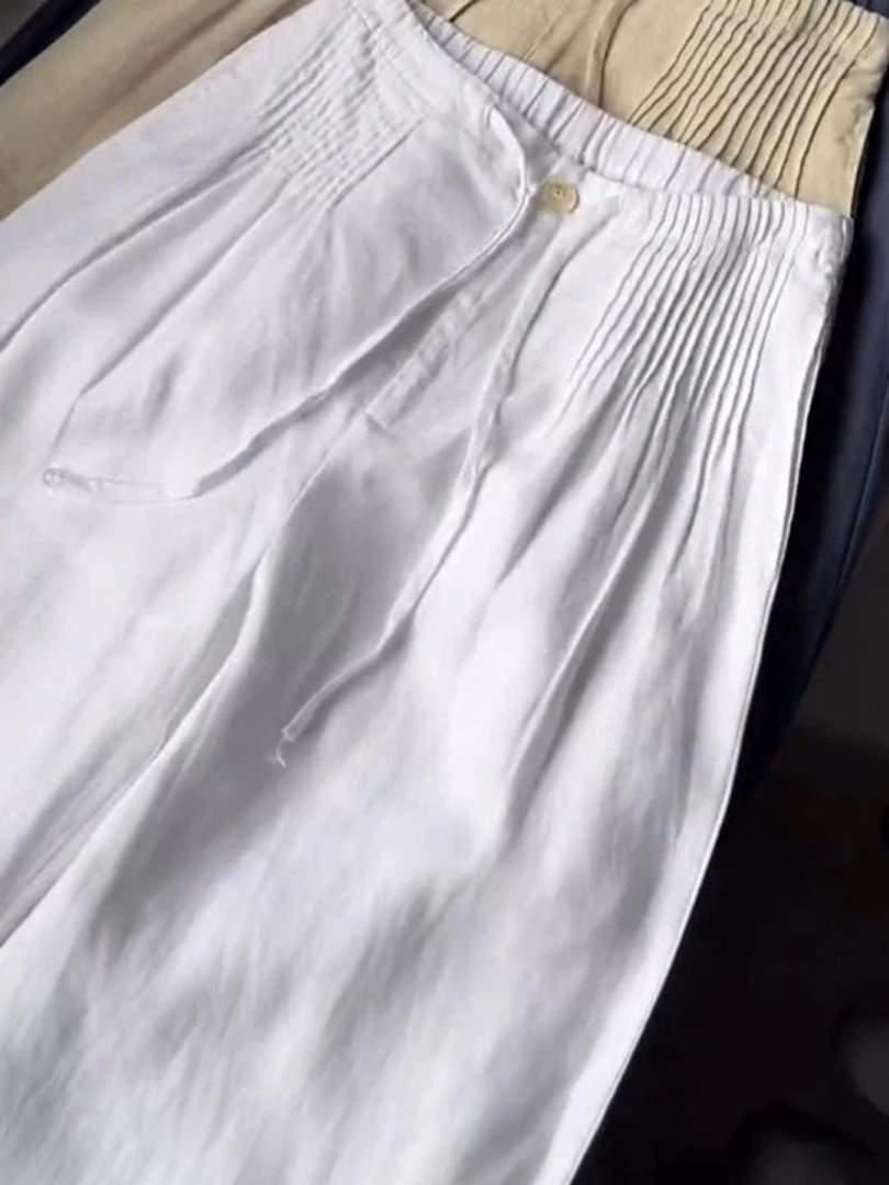 Camille | Mischung Weite Hose für Damen mit hohem Bund