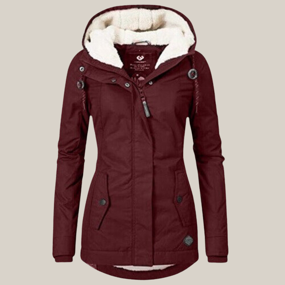 Jessica | Warm gefütterte Jacke für Damen mit Kapuze