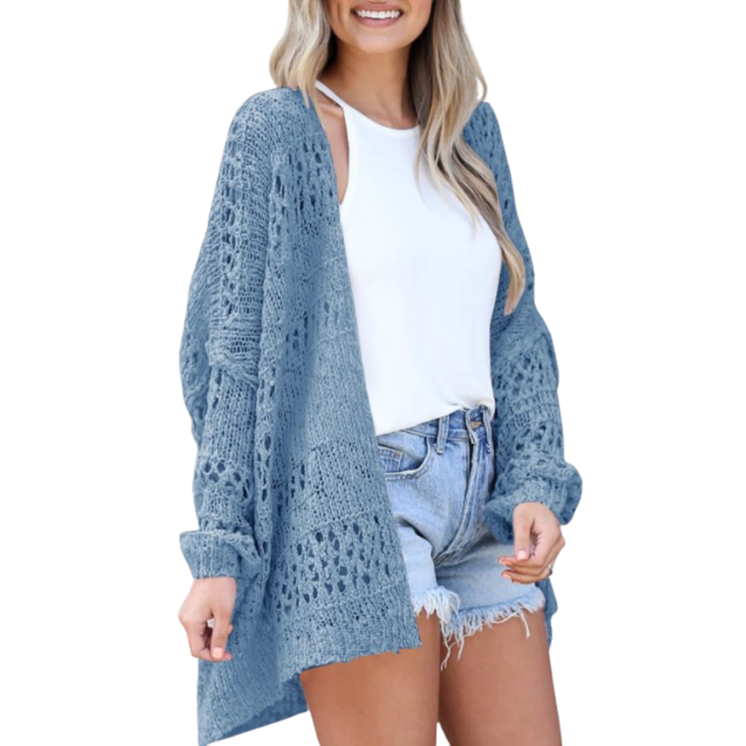 Arizela | Leichter Übergroßer Boho Cardigan für Damen mit Rundhalsausschnitt