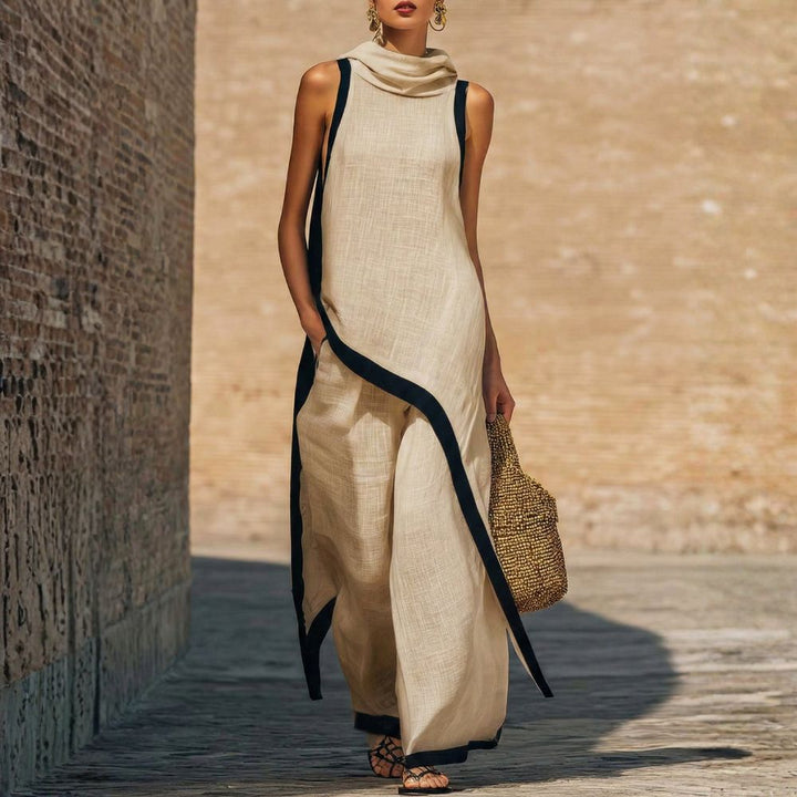 Mara | Damen Zweiteiler mit weiter Hose, asymmetrisch