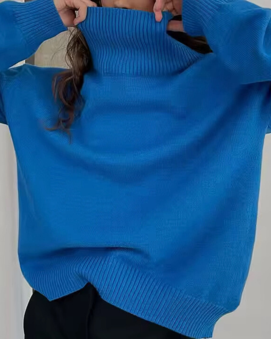 Lesley | Oversized Rollkragenpullover für Damen mit langen Ärmeln