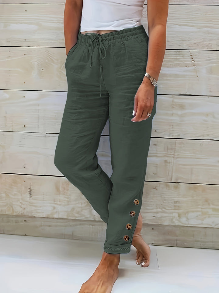 Lana | Slim Straight Hose für Damen mit hohem Bund