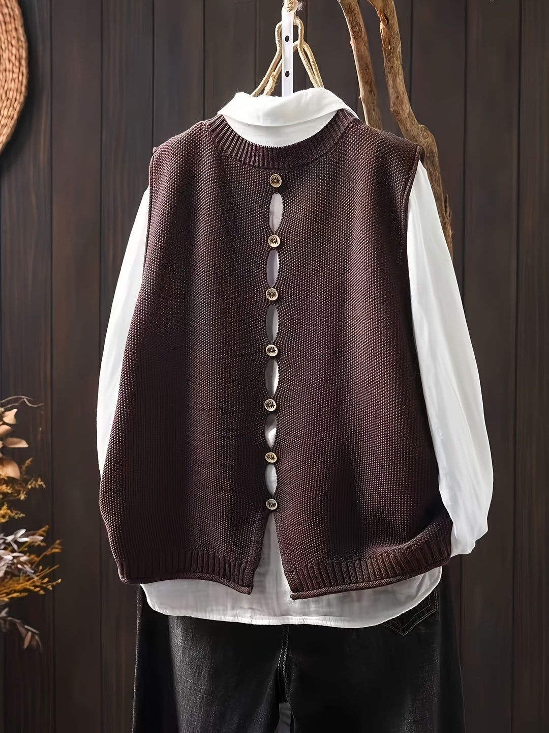 Der Rowan | Grace Cardigan für Damen mit Rundhalsausschnitt und langen Ärmeln