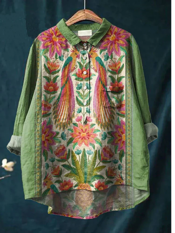 Hippie | Friedenskunst T-Shirt mit langen Ärmeln