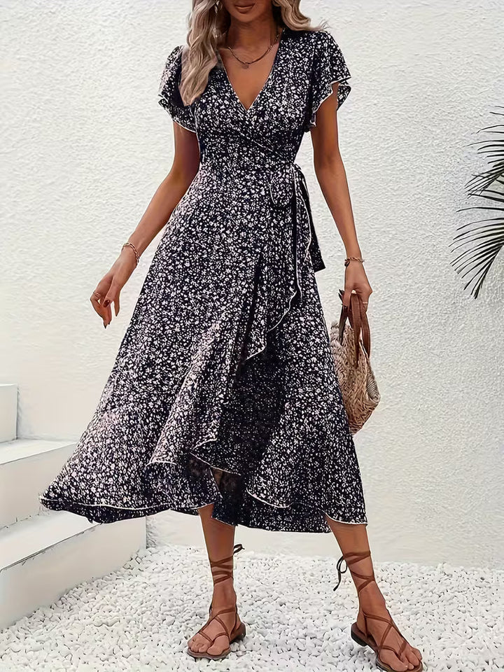 Elara | Fließendes, Bauch-umspielendes Wickelkleid für Damen