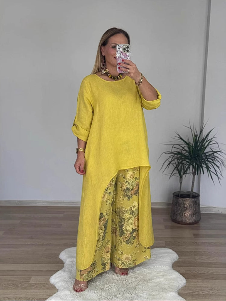 Regina | Elegantes Casual und Set für Damen mit Rundhalsausschnitt