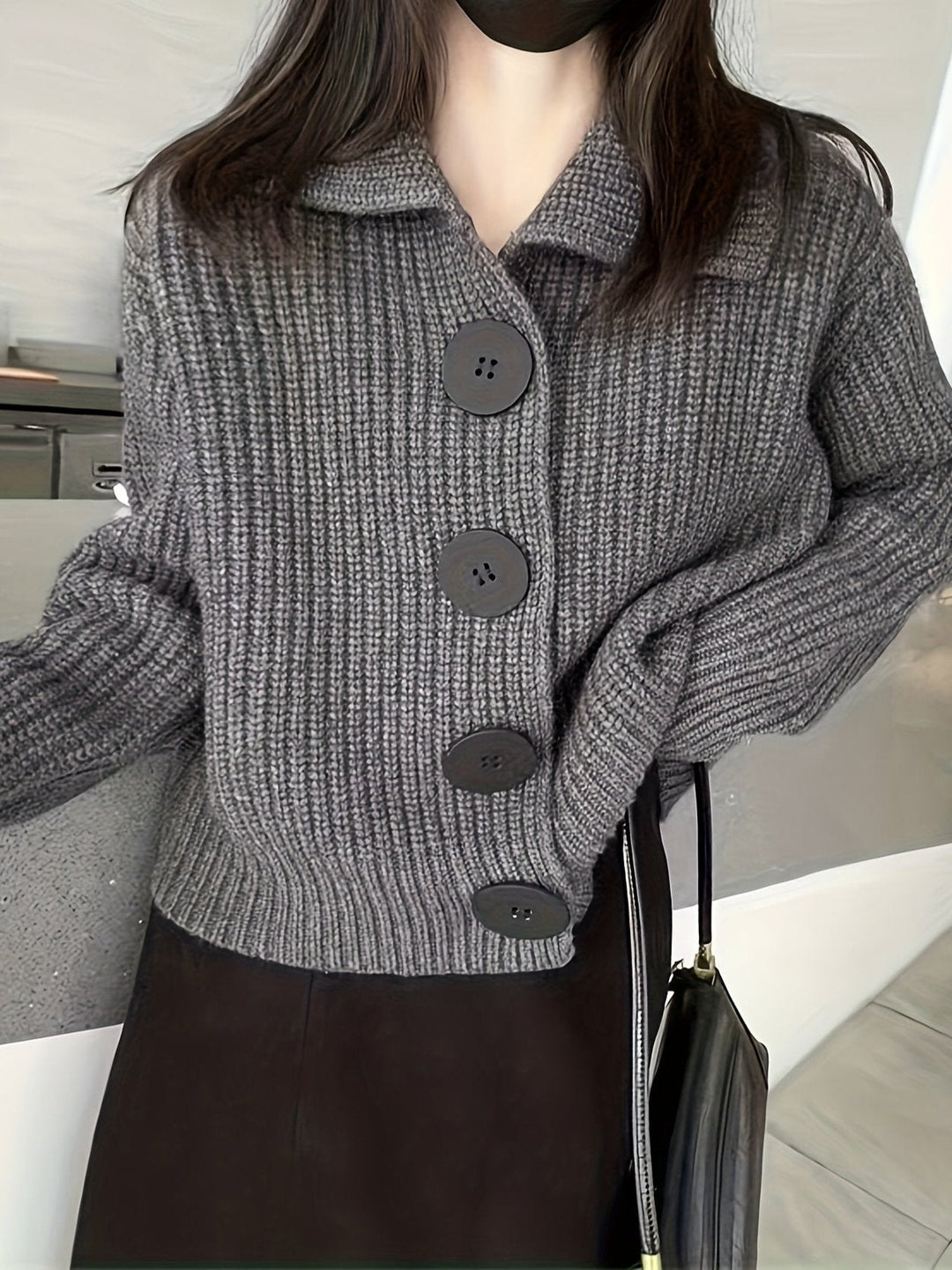 Isla | Strickjacke für Damen mit Rippstrick und langen Ärmeln