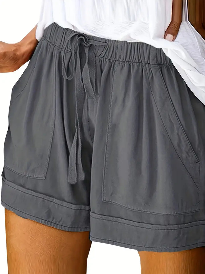 Denzel | Lässige Sommer-Shorts für Damen mit Kordelzug