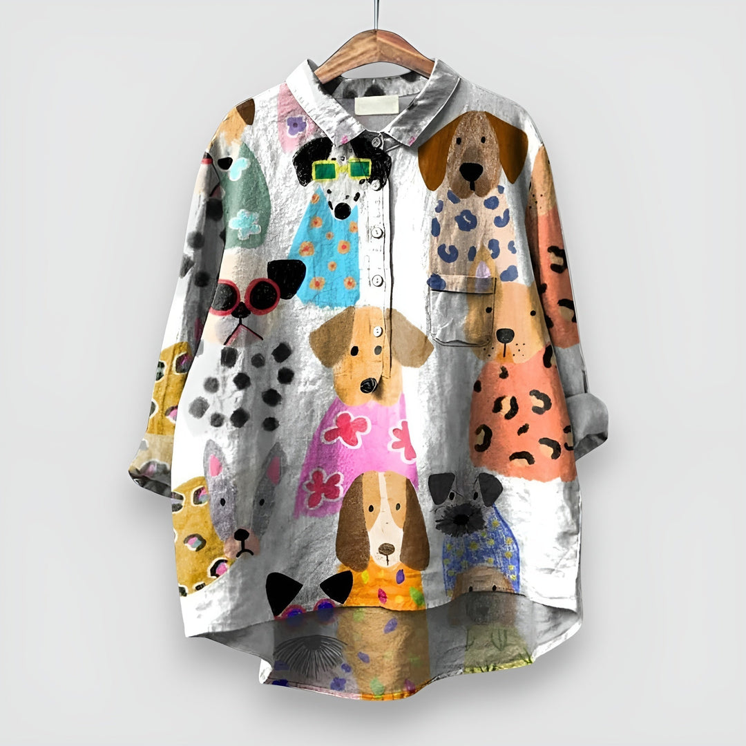 Geraldine | Damen-Shirt mit Hundedruck