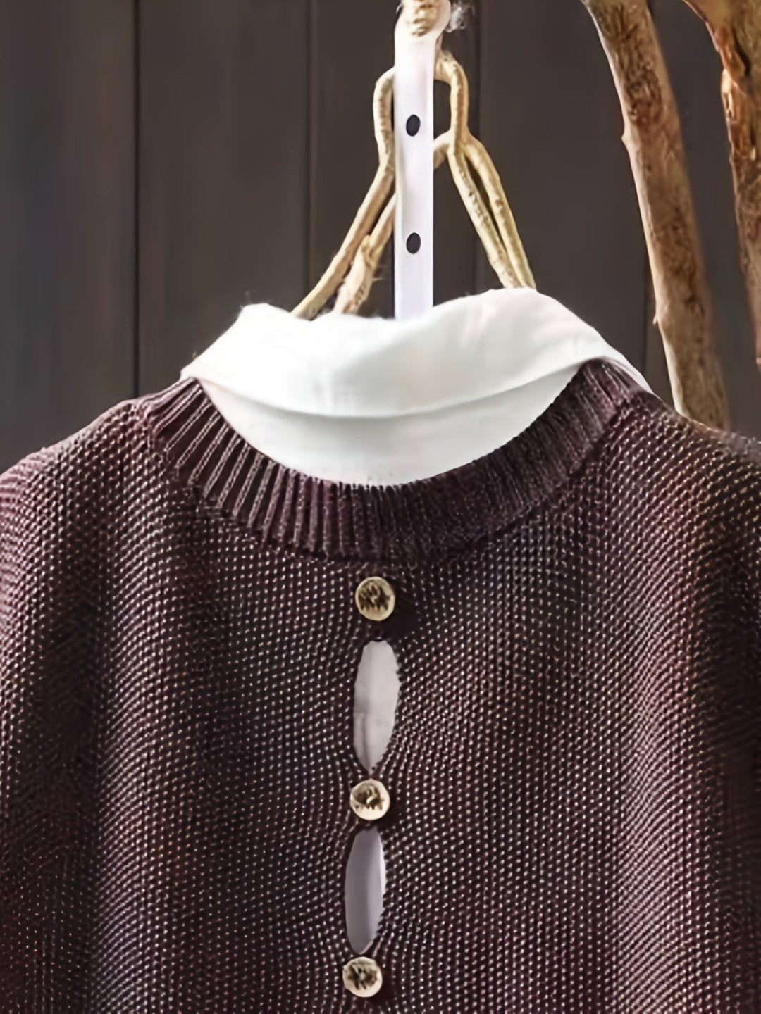 Der Rowan | Grace Cardigan für Damen mit Rundhalsausschnitt und langen Ärmeln