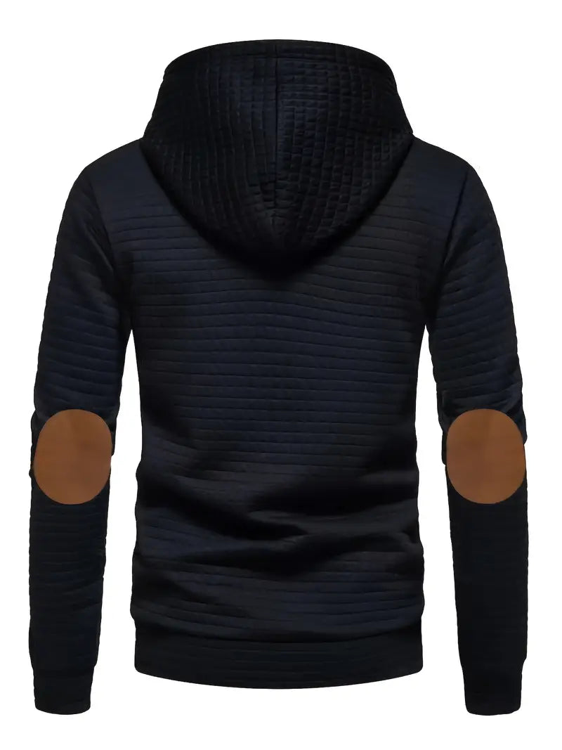 Emanuele | Männer Waffel Casual Hoodies für Herren mit Kapuze und langen Ärmeln