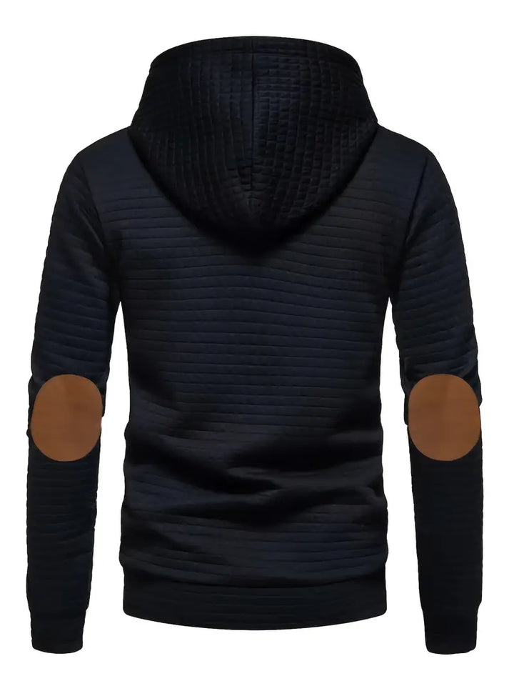 Emanuele | Männer Waffel Casual Hoodies für Herren mit Kapuze und langen Ärmeln
