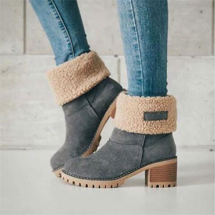 Rosaria | Weich Gefütterte Warme Stiefel für Damen mit niedrigem Absatz