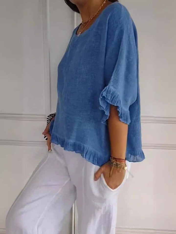 Amanda | Legere elegante Bluse mit langen Ärmeln