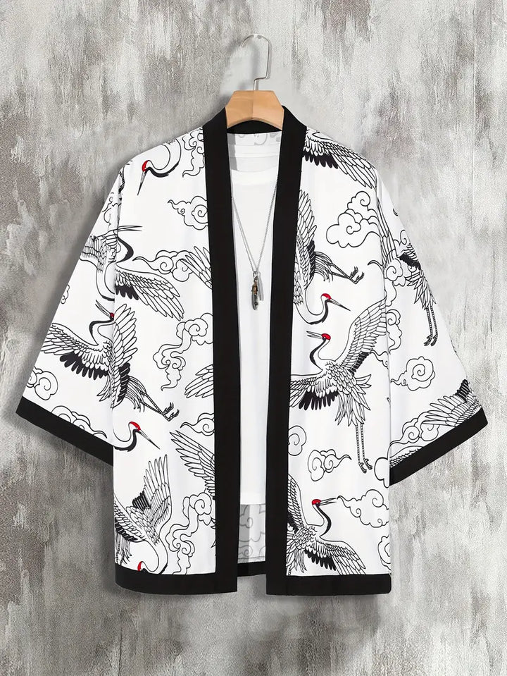 Aki | Leichter Kimono-Cardigan für Herren mit 3/4-Ärmeln
