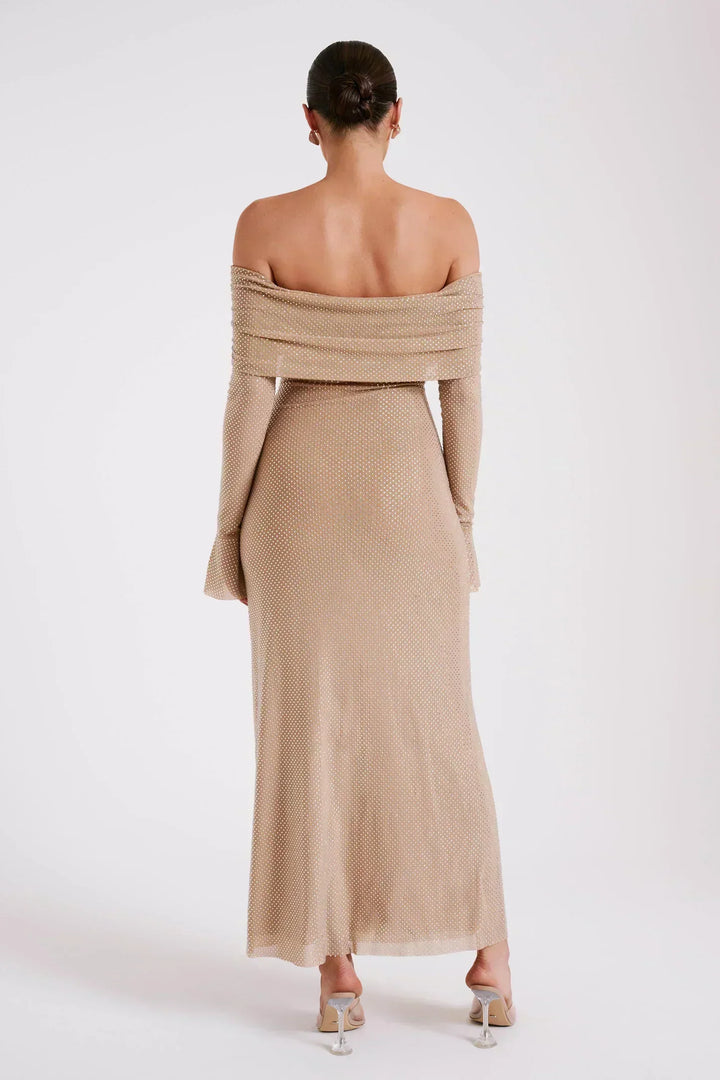 Astella | Paillettenkleid für Damen mit langen Ärmeln