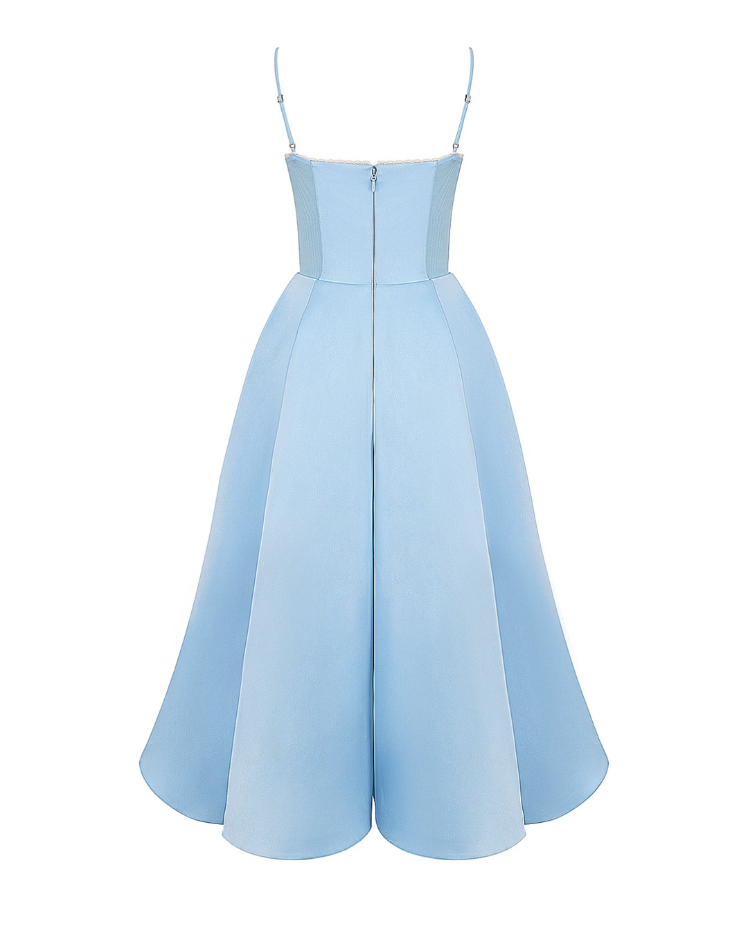 Ophira | Elegantes Korsett-Midi-Kleid für Damen mit Spaghettiträgern