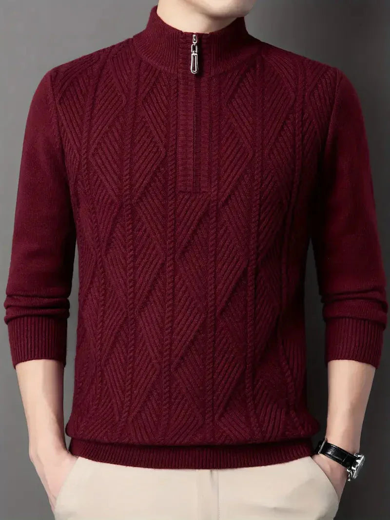 Brit und Boho | Der Everest Kabelstrickpullover mit Stehkragen