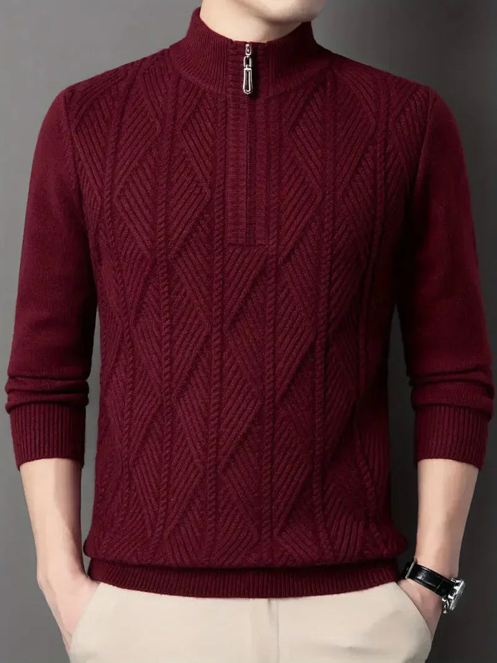 Brit und Boho | Der Everest Kabelstrickpullover mit Stehkragen