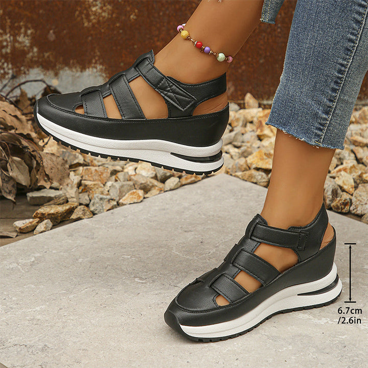 Martina | Orthopädische Klettsandalen für Damen mit niedrigem Absatz