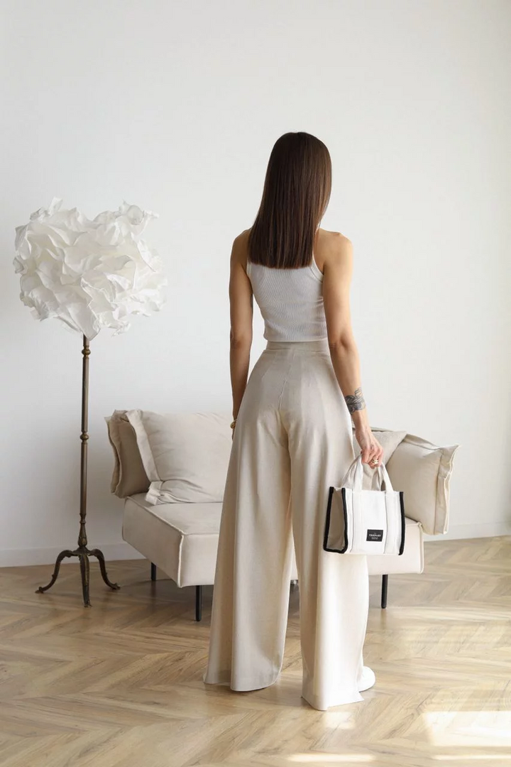 Marika | Weite hosen für Damen mit hohem Bund