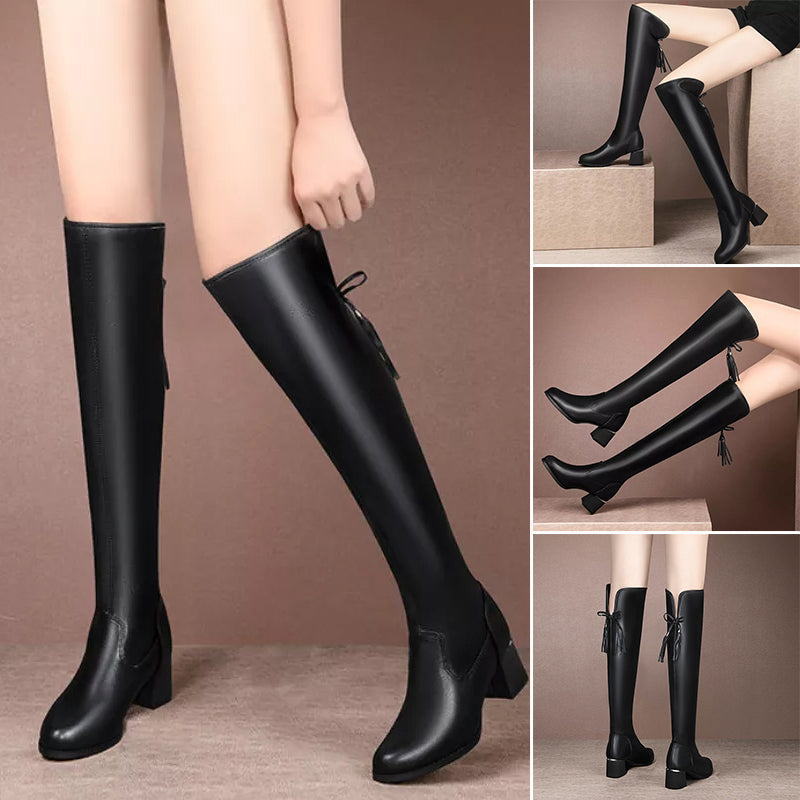 Leonie | Bequeme Over-the-Knee-Stiefel für Damen mit mittelhohem Absatz